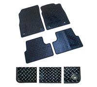 DB Bespoke - Tailored Rubber Car Mats - Compatible with Peugeot Partner Tepee (Horizon) 2008-2018 - Non-Slip Rubber Mats - 3 pc Car Floor Mats with 2 clips - Choice of Colours