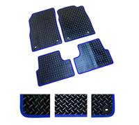 DB Bespoke - Tailored Rubber Car Mats - Compatible with Toyota Hilux Double Cab 2012-2015 - Non-Slip Rubber Mats - 4 pc Car Floor Mats with 2 clips - Choice of Colours