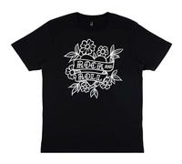 DB DEADBEAT Rock and Roll Motif Screen Print Eco-Friendly Unisex Black T-Shirt for Men, Women and Teens M/Black/Cotton