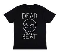 DB DEADBEAT Skull Motif Screen Printed Eco-Friendly Unisex Black T-Shirt for Men, Women and Teens XS/Black/Cotton