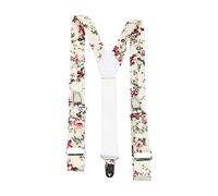 DB Dickie Bow Children's Kids Boys Vintage Braces (Cream Floral) - suitable for formalwear, weddings, parties, pageboy outfits