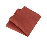 DB Dickie Bow Luxury Cotton Blend Pocket Square (Terracotta) - suitable for formalwear, office, weddings, parties, grooms & groomsmen outfits