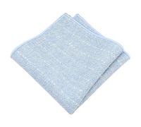 DB Dickie Bow Luxury Wool Pocket Square (Blue Herringbone) - suitable for formalwear, office, weddings, parties, grooms & groomsmen outfits