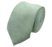 DB Dickie Bow Men's Luxury Cotton Blend Skinny Neck Tie (Sage Green) - suitable for formalwear, office, weddings, parties, grooms & groomsmen outfits