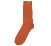 DB Dickie Bow Men's Luxury Cotton Blend Socks (Rust Burnt Orange) - suitable for formalwear, office, weddings, parties, grooms & groomsmen outfits