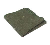 DB Dickie Bow Men's Luxury Wool Pocket Square (Olive Green) - suitable for formalwear, office, weddings, parties, grooms & groomsmen outfits