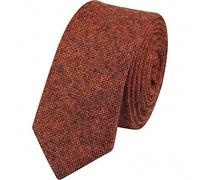DB Dickie Bow Men's Luxury Wool Skinny Neck Tie (Burnt Orange) - suitable for formalwear, office, weddings, parties, grooms & groomsmen outfits