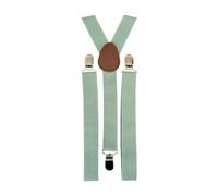 DB Dickie Bow Men's Vintage Braces Adjustable Heavy Duty Clasps (Sage Green) - suitable for formalwear, office, weddings, parties, grooms & groomsmen outfits