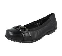 DB Shoes Ladies Easy B Slip On Flats Davina - Black - UK 4.5