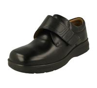 DB Shoes Mens DB Smart Casual Hook And Loop Shoes With Removable Footbed Benny - Black - UK 8