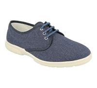 DB Shoes Troon Men's Extra Wide Fit Canvas Shoes (Navy, Numeric_12)