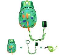 DB Toddler Mini Dinosaur Backpack with Child Leash, Anti Lost Wrist Link for Kids, Safety Harness Back Pack for Baby Boy Girl