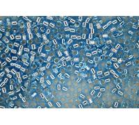 DB044 7.2g Silver Lined Aqua Miyuki 11/0 Delica Japanese Seed Beads 1.6mm Cylinder Beading Supplies Jewellery Making Supply