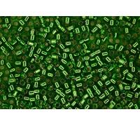 DB046 7.2g Silver Lined Light Green Miyuki 11/0 Delica Japanese Seed Beads 1.6mm Cylinder Beading Supplies Jewellery Making Supply