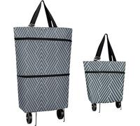 db11 Shopping Trolleys with Waterproof Duty Canvas,Shopping Cart with Wheels, Reusable Shopping Trolleys for Women,Folding Cart with Wheels Collapsible for Shopping, Super Markets, Trips