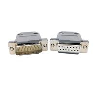 DB15 data cable connector VGA 3 row D type connector 15pin port socket adapter female&Male DP15(Silver male 3P)