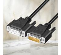 DB15 Data Cable Male to Female 15-Pin Connector, 2 Rows, Serial Port Parallel Cable, 3m Length