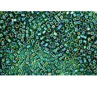 DB175 7.2g Transparent Emerald AB Miyuki 11/0 Delica Japanese Seed Beads 1.6mm Cylinder Beading Supplies Jewellery Making Supply