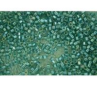 DB1767 7.2g Sparkling Aqua Green Lined Crystal AB Miyuki 11/0 Delica Japanese Seed Beads 1.6mm Cylinder Beading Supplies Jewellery Making Supply