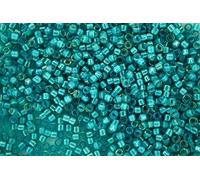 DB1782 7.2g White Lined Teal AB Miyuki 11/0 Delica Japanese Seed Beads 1.6mm Cylinder Beading Supplies Jewellery Making Supply