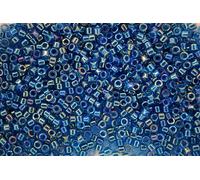 DB2385 7.2g Fancy Lined Teal Blue Miyuki 11/0 Delica Japanese Seed Beads 1.6mm Cylinder Beading Supplies Jewellery Making Supply
