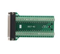DB37 Breakout Connector Terminal Board, 37Pin Straight PCB Adapter with Insulation Pad, Anti Interference AC300V for Communication Debugging, Professional Design with 5mm Terminal (DB37-M2)