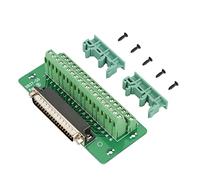 DB37 DIN Rail Mount Interface Module, Male Female Connector Breakout Board with Screw Terminal Blocks, Compact FR - 4 PCB Design for Industrial Control Systems (Male Plug)