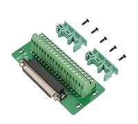 DB37 DIN Rail Mount Interface Module, Male Female Connector Breakout Board with Screw Terminal Blocks, Compact FR - 4 PCB Design for Industrial Control Systems (Female Plug)