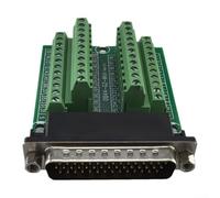 DB44-G2-Mini Terminal Block, Male Connector to PCB Adapter Module, 78x53mm Green Screw Type for Electrical Wiring(Nut type)