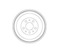 Brake Drum x2 Rear Fits Fiat Qubo Doblo Platform/Chassis Combi Cargo TRW DB4563