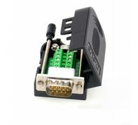 DB9 Connector D Sub 9 Pin Serial Adapter with Reusable PVC Housing for Industrial Communication Interfaces RS485 RS232 (Male+Screw+Tail Sleeve)