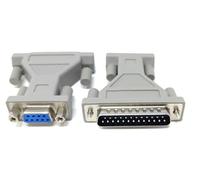DB9 Female to DB25 Male Serial Adapter, 9-Pin to 25-Pin RS-232 Connector, Legacy Device Compatible
