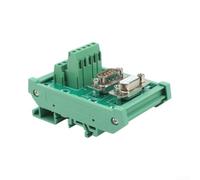 DB9-MG6 Terminal Block DIN Rail Mount Wire Organizer Green Casing 85x55mm for Electrical Projects