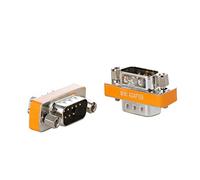 DB9 null modem adapter male to male slimline data transfer serial port adapter 2 Pack