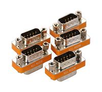 DB9 null modem adapter male to male slimline data transfer serial port adapter 5 Pack