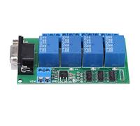 Oumefar DB9 RS232 Remote Control Relay Module 12V 4Channel UART Serial Port Switch Wireless Remote Control Relay Board for Car Motor