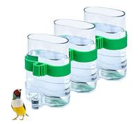 DBAILY Bird Water Dispenser 3 Pieces Feeder Birds Automatic Parrot Water Bottle Feeder Bird Feeding Bowl Drinking Bottle for Hanging in Bird Cage for Cockatiels Parrots