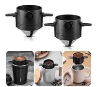 DBAILY Coffee Filter, Pack of 2 Coffee Filters, Reusable, Coffee Filter, Camping, Coffee Filter, Stainless Steel, No Filter Paper Required, Easy to Carry for Making Manual Coffee