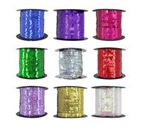 DBAILY Sequin String 9 Rolls * 5 Yards Sequin Trim Beads Sequins Ribbon Paillette Iridescent Spangles for DIY Art Craft Necklace Sewing Clothing Dress Decoration