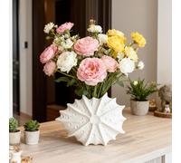 DBAILY Vase, Ceramic Vases, Beige Vase for Modern Boho Nordic Minimalism Style Decoration, Vases for Living Room, Wedding, Dinner Table, Party, Office and Bedroom