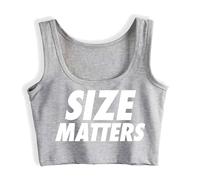 dbary xuda Size Matters Straat Wit Katoen Sexy Streetwear Womens Tops Blusas Mujer De Moda Verano Crop Top Grey