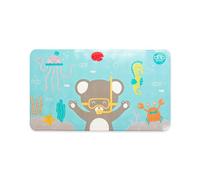 dBb Remond Non-Slip Baby Bath Mat with 112 Suction Cups - Maximum Adhesion - Built-in Thermal Indicator >37°C - Teddy Design - 69 x 40 cm