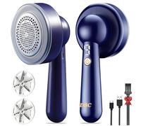 DBC Rechargeable Fabric Shaver, Electric Lint Remover for Clothes with 2 Replaceable Blades, 3-Speeds Portable Sweater Shavers to Remove Fuzz Balls and Pills on Clothes, Sweater, Furniture