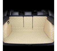 DBCFL Full Coverage Car Rear Boot Leather-Mat for Jaguar F-Pace 2019-2023 2024 2025, Cargo Tray Liners Anti-Scratch Anti-Slip Carpets, Trunk Pad,E-Beige