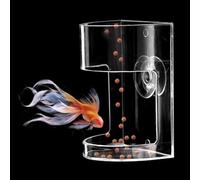 Dbeans Flourithing Fish Feeder Oval Back Flat Automatic Feeders Reduced Filter Clogging Tank Suitable for All Kinds of Food Tank Accessories