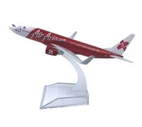 DBEIXIWEI 1/400 Red Air Asia Airlines B737 Aircraft Model Alloy Memorial Airplane Aviation Miniature for Collection & Display
