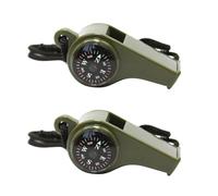 DBEIXIWEI 2PCS Safety Whistles with Compass & Thermometer Loud Alarm for Emergencies Hiking Camping Accessories
