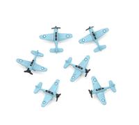 DBEIXIWEI 6PCS 1:1000 US Aircraft Carrier Aircraft Plane Model PC High-Simulated Mini Airplane Craft Model Toys for Girls & Boys