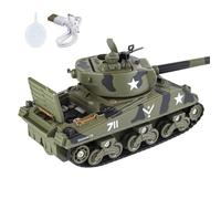 DBEIXIWEI Alloy 1:35 WWII USA M4 Sherman Medium Tank Model Armored Vehicle Model for Collection with Sound, Light
