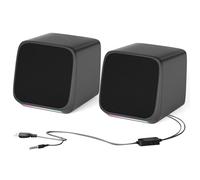 DBEIXIWEI DC 5V 1A 2CH Computer Hi-Fi Speakers with USB & 3.5mm Aux Cable In-Line Volume Control for PCs Laptop Game Console